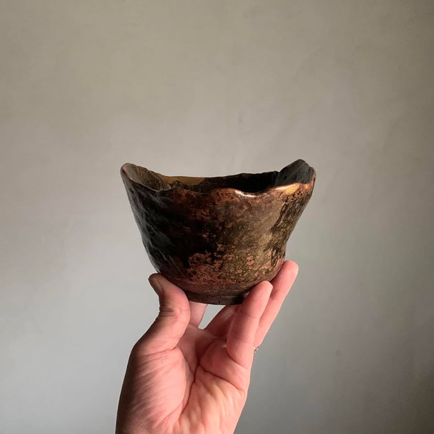 古丹波 蓮葉形 茶碗 鉢 茶道具 古美術 茶碗 古道具 アンティーク 丹波焼 Amazon.co.jp: 古丹波 蓮葉形 茶碗 鉢 茶道具 古美術 茶碗
